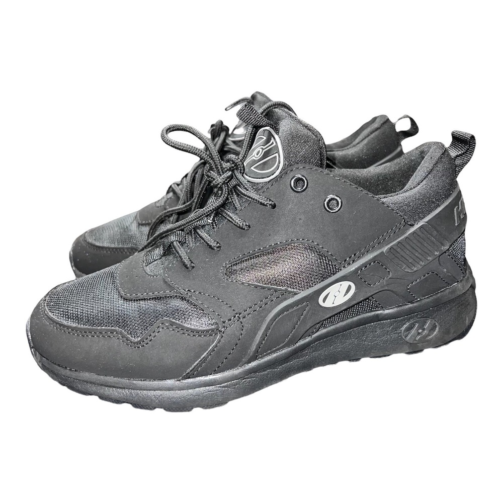 HEELYS 'Force' Black Synthetic Lace Up Low Top Skating Shoes Unisex Youth Size 6